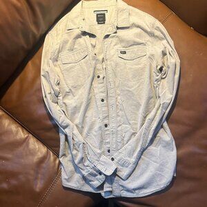 RVCA Grey Chambray Long Sleeve L